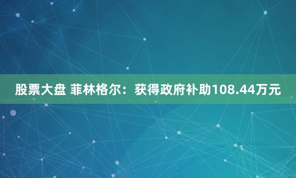 股票大盘 菲林格尔：获得政府补助108.44万元